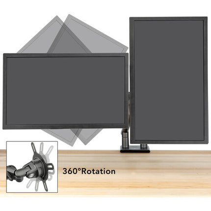 Gabor Levitouch Soporte de Escritorio Dual para Dos Monitores 17 a 32" Con Ajuste de Altura y Giro
