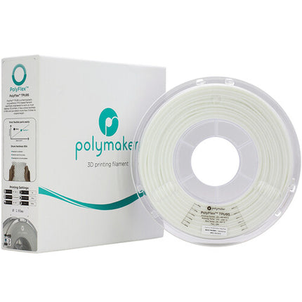 Polymaker PolyFlex TPU95-HF Filamento Flexible 2.2 lb 2.85 mm Blanco