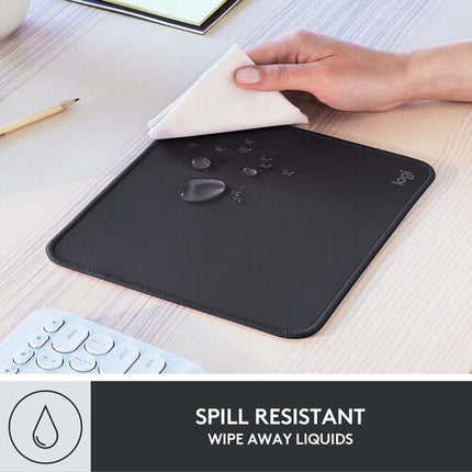 Logitech Studio Series Alfombrilla para Ratón Graphite Antideslizante Spill-Resistente