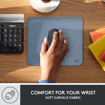 Logitech Studio Series Alfombrilla para Ratón Azul Gris Antideslizante Resistente