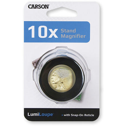 Carson LL-20 Lupa 10x con Regla Retícula y Medición en mm y pulgadas