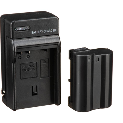 Bescor ENEL15 Kit Batería Cargador Acoplador para Nikon D7500 D850