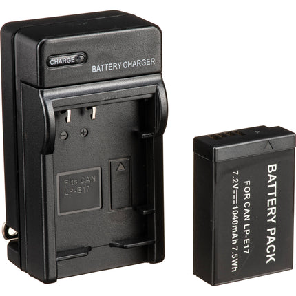 Bescor LPE17 Kit de Batería y Cargador para Cámaras Canon EOS Rebel SL3 T7i 77D M5 M6 Mark II RP