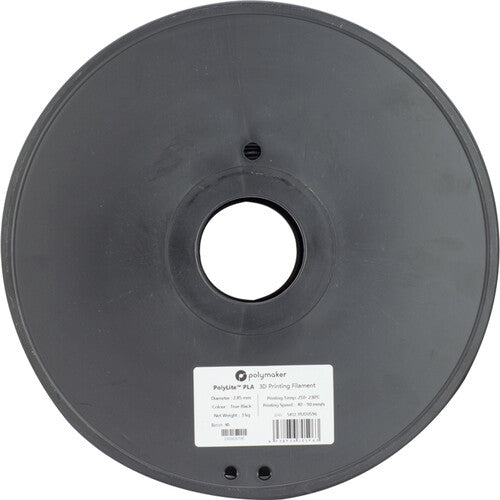 Polymaker PolyMax PLA Filamento 2.85mm Negro 3kg Temperatura 374-446°F Velocidad 40-60mm/s