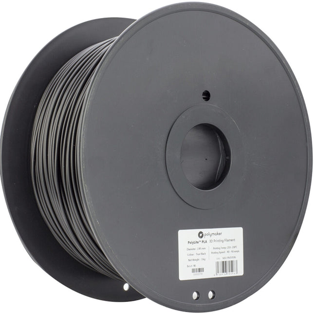 Polymaker PolyMax PLA Filamento 2.85mm Negro 3kg Temperatura 374-446°F Velocidad 40-60mm/s