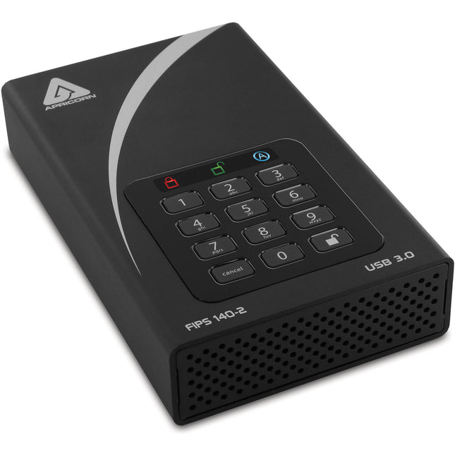 Apricorn 2TB Aegis Padlock DT Disco Duro Externo Escritorio USB 3.2 Gen 1 FIPS 140-2 Nivel 2