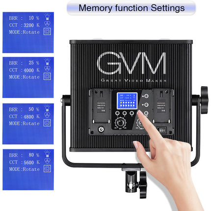 GVM 672S-B Panel LED Bicolor Kit de 3 luces 2000 Lux 13.4x12.7" con Control inalámbrico