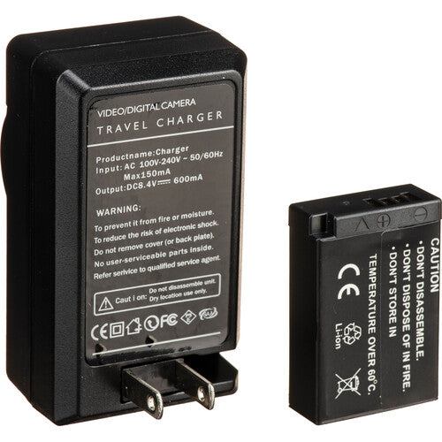 Bescor LPE17 Kit batería cargador y adaptador para cámaras Canon EOS M5 M6 Mark II y RP