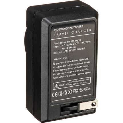 Bescor LPE12 Kit de Batería y Cargador para Canon con Diseño Compacto y Enchufe Plegable