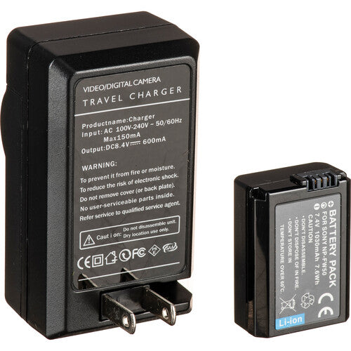 Bescor NPFW50 Kit de batería cargador AC y adaptador USB para Sony Alpha y Cyber-shot