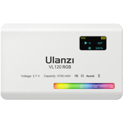 Ulanzi VL120 RGB Luz LED para Video Temperatura 2500-9000K Batería 3100mAh