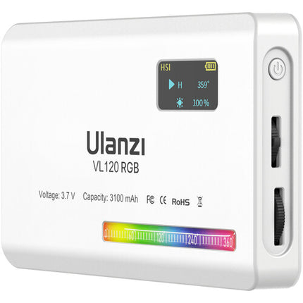 Ulanzi VL120 RGB Luz LED para Video Temperatura 2500-9000K Batería 3100mAh