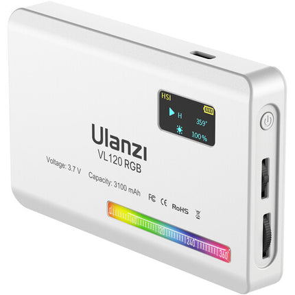 Ulanzi VL120 RGB Luz LED para Video Temperatura 2500-9000K Batería 3100mAh