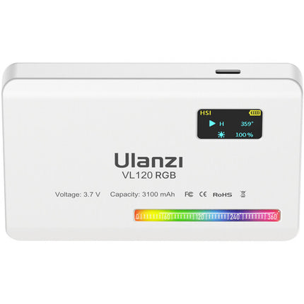 Ulanzi VL120 RGB Luz LED para Video Temperatura 2500-9000K Batería 3100mAh