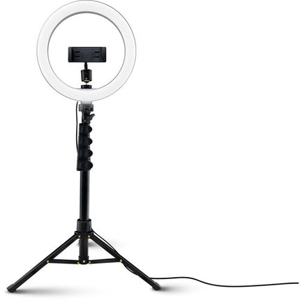 Mackie Kit de Luz Anular LED 10" 3 Colores Control Remoto Bluetooth y Soporte Ajustable