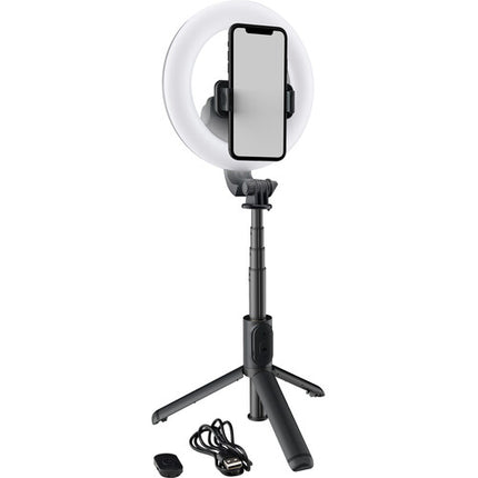 Mackie Kit de Luz Anular LED de 6" con Selfie Stick Convertible y Control Bluetooth