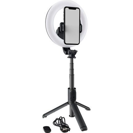 Mackie Kit de Luz Anular LED de 6" con Selfie Stick Convertible y Control Bluetooth