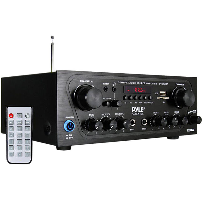 Pyle Pro PTA24BT Receptor Estéreo Bluetooth 250W SD USB Mando