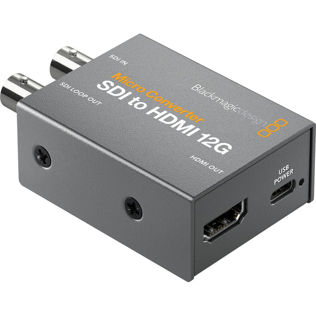 Blackmagic Design Micro Converter SDI a HDMI 12G con Soporte 4K60 y Fuente de Poder