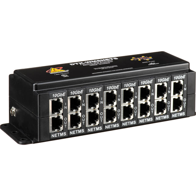 DITEK 8 Canales Protector de Sobretensión para Red Montaje en Pared 20kA 10-Gigabit Ethernet