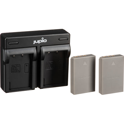 Jupio Pack de baterías PS-BLS5 1210mAh y cargador dual USB para cámaras Olympus