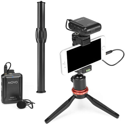 Movo Photo iVlog5 Kit de video para smartphone micrófono inalámbrico 49 luces LED