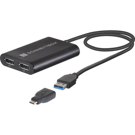 Sonnet DisplayLink Adaptador USB Tipo A a Doble DisplayPort 4K 60Hz para Macs M1 y M2