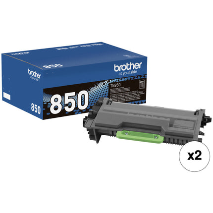 Cartucho de tóner negro Brother TN850 alto rendimiento 8000 páginas kit 2 unidades