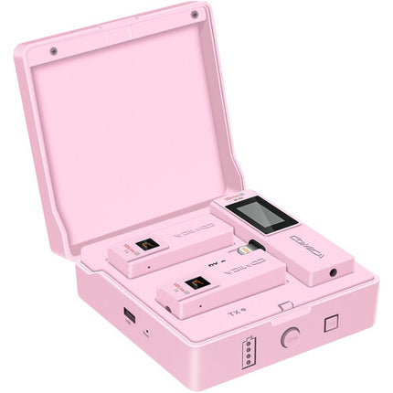 Comica Audio VDLive10 MI Sistema Micrófono Inalámbrico Doble para iOS Rosa 4h Batería