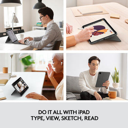 Logitech Combo Touch Funda Teclado Retroiluminado para iPad Pro 11" 1-4 Gen con Touchpad y Teclas atajo iOS