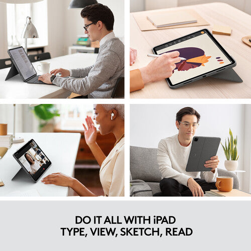 Logitech Combo Touch Funda con Teclado Retroiluminado para iPad Pro 12.9" 5ª y 6ª Gen Gris Oxford