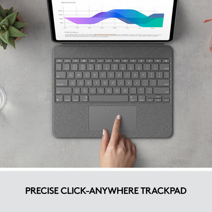 Logitech Combo Touch Funda con Teclado Retroiluminado para iPad Pro 12.9" 5ª y 6ª Gen Gris Oxford