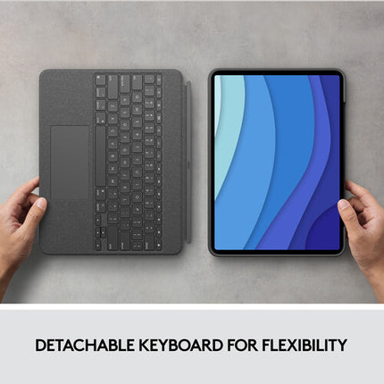 Logitech Combo Touch Funda con Teclado Retroiluminado para iPad Pro 12.9" 5ª y 6ª Gen Gris Oxford