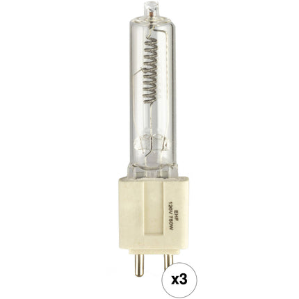 Impact EHG Lámpara Halógena 750W 120V Base G9.5 Pack de 3