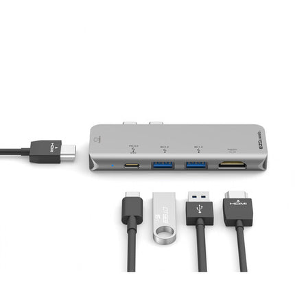 EZQuest Dual USB Type-C Hub 5 en 1 con 2 HDMI y PD 3.0