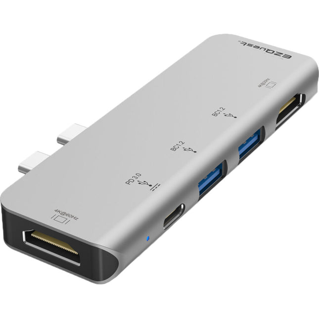 EZQuest Dual USB Type-C Hub 5 en 1 con 2 HDMI y PD 3.0