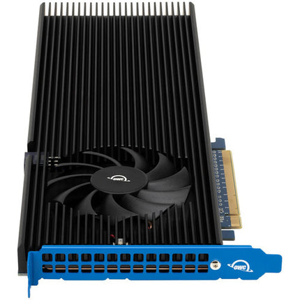 OWC 16TB Accelsior 8M2 Tarjeta de almacenamiento PCIe 4.0 x16 con ventilador interno