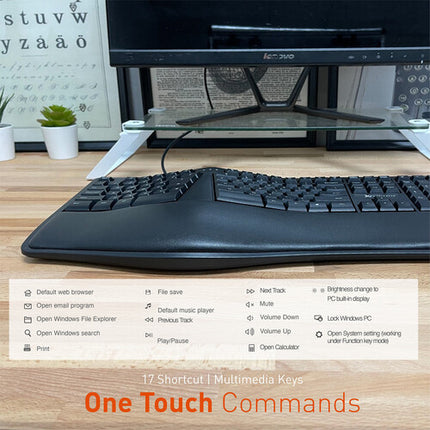 X9 Performance Teclado Ergonómico Dividido con Descansa Palma y 110 Teclas