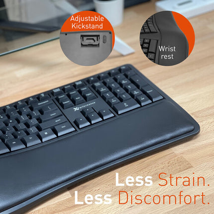 X9 Performance Teclado Ergonómico Dividido con Descansa Palma y 110 Teclas