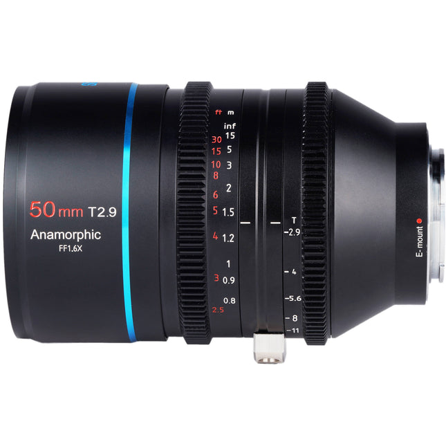 Sirui 50mm T2.9 Lente Anamórfica Full Frame 1.6x con Apertura T16 y Paquete Completo