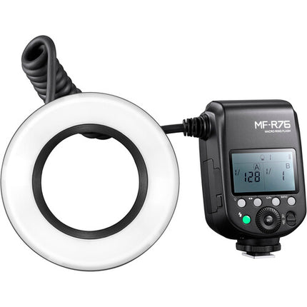 Godox MF-R76 Anillo de Flash Macro con batería recargable y 8 adaptadores de lentes