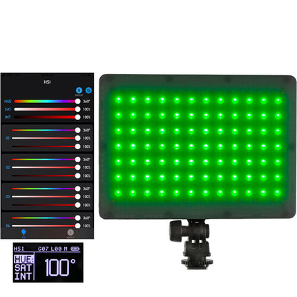 Genaray Bluetooth RGB Panel Light 5 x 7 pulgadas 685 Lux 2800-8000K con Adaptador de Zapata
