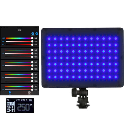 Genaray Bluetooth RGB Panel Light 5 x 7 pulgadas 685 Lux 2800-8000K con Adaptador de Zapata