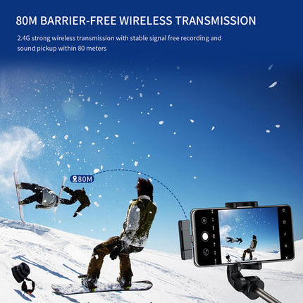 ANDYCINE ML Sistema de Micrófono Inalámbrico Digital Compacto para iPhones y iPads con Batería de 7 Horas y Alcance de 80 Metros