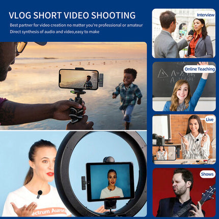 ANDYCINE ML Sistema de Micrófono Inalámbrico Digital Compacto para iPhones y iPads con Batería de 7 Horas y Alcance de 80 Metros
