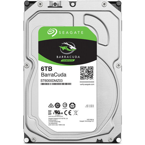 Seagate 6TB BarraCuda SATA III 3.5" 5400 rpm Disco Duro Interno 256MB Cache