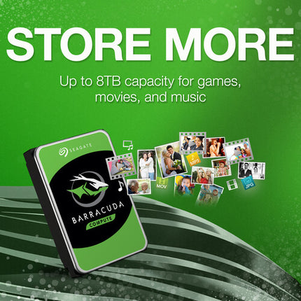 Seagate BarraCuda 2TB Disco Duro Interno SATA III 7200 rpm 256MB Caché