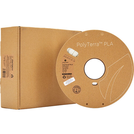 Filamento Polymaker PolyTerra PLA 2.85mm 1kg Blanco Algodón Bioplástico