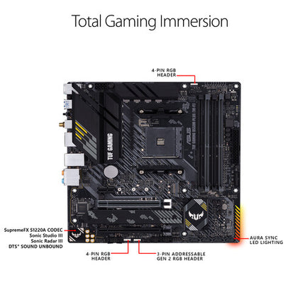 ASUS TUF Gaming B550-Plus Wi-Fi II Placa Base AM4 ATX DDR4-4866 2x M.2 SATA III