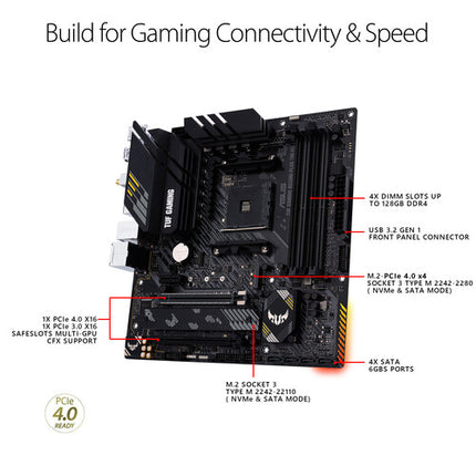 ASUS TUF Gaming B550-Plus Wi-Fi II Placa Base AM4 ATX DDR4-4866 2x M.2 SATA III